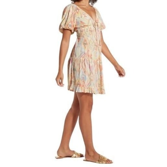Wishlist Dresses & Skirts - WISHLIST APPAREL Floral Open Back Tiered Mini Dress Multicolor Women Large NWOT